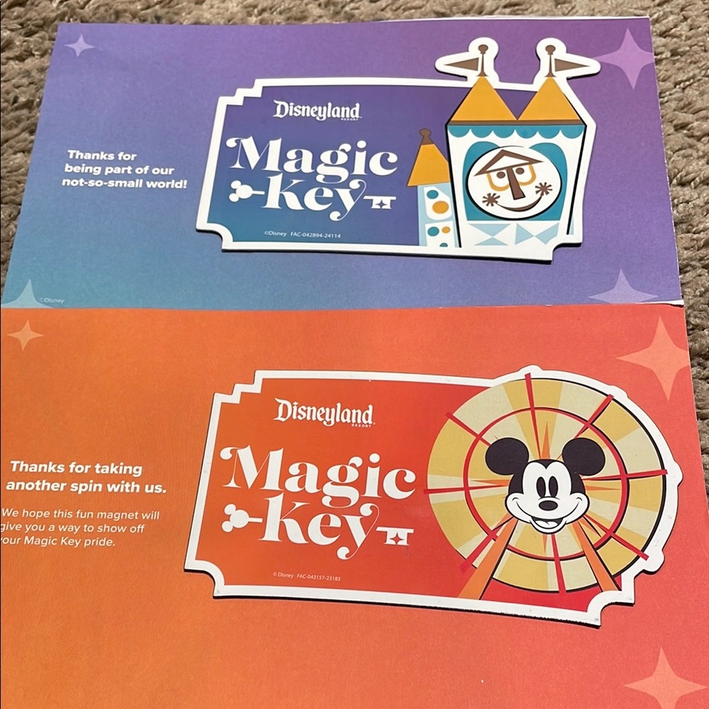 Disneyland Magic Key Magnets - Multicolor